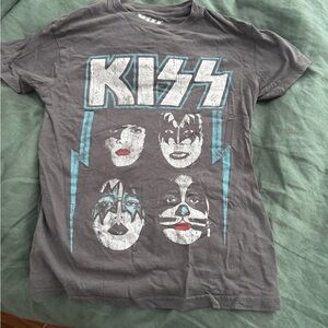 Kiss Kids Band Tee - Gray and Blue